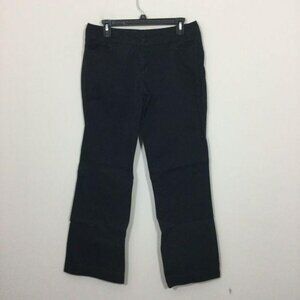 Nori Pants Women Size 9 Black Khaki Flat Front Pockets Y2K